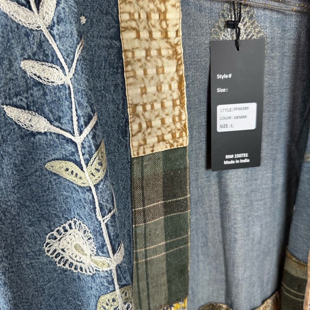 Young Threads Multicolor boho Patchwork Cardigan/… - image 7